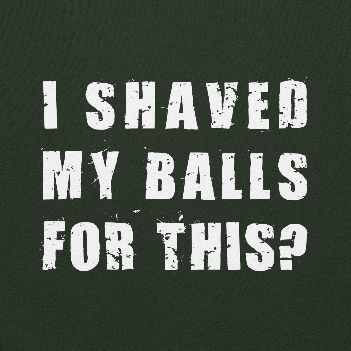 "I SHAVED MY BALLS FOR THIS?" - Funny Men's Graphic Hoodie, Sarcastic Humor Hoodie, Novelty Gag Gift