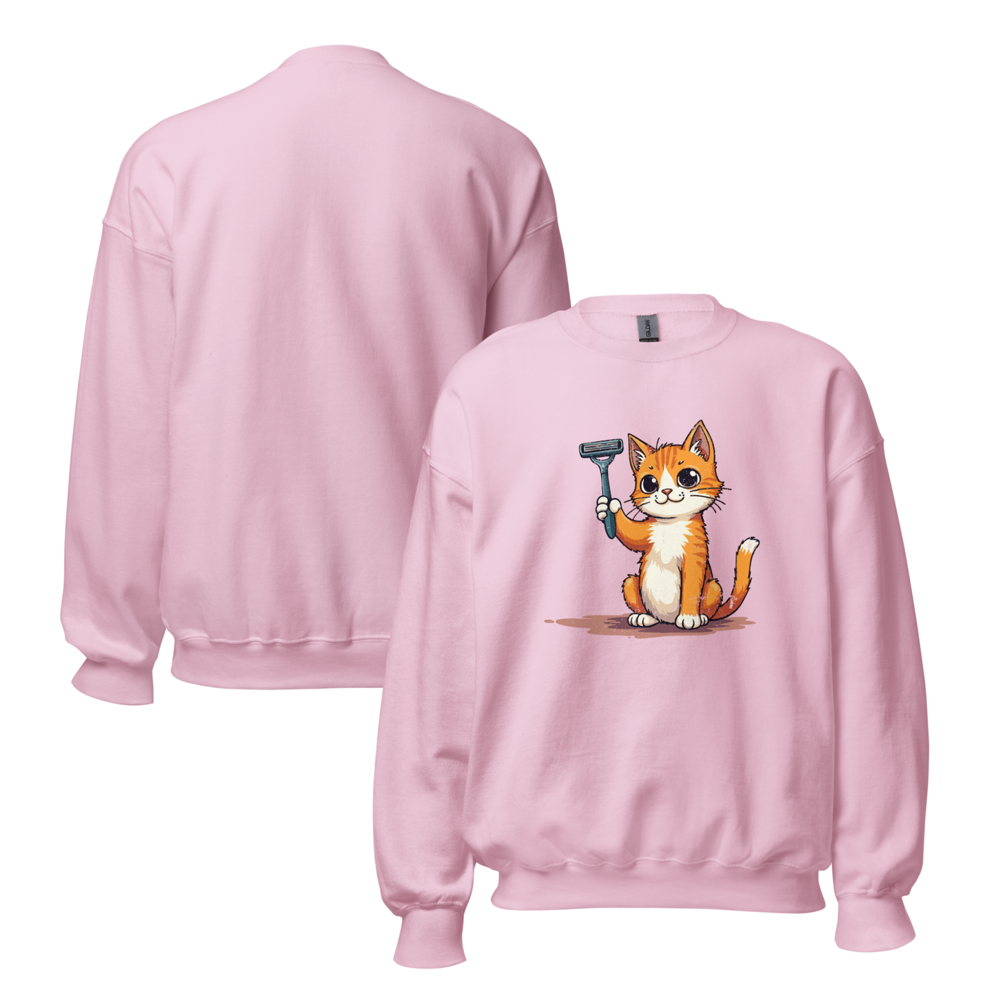 Cute Cat Funny Women’s Sweatshirt – Sarcastic Animal Graphic Pullover, Novelty Gift