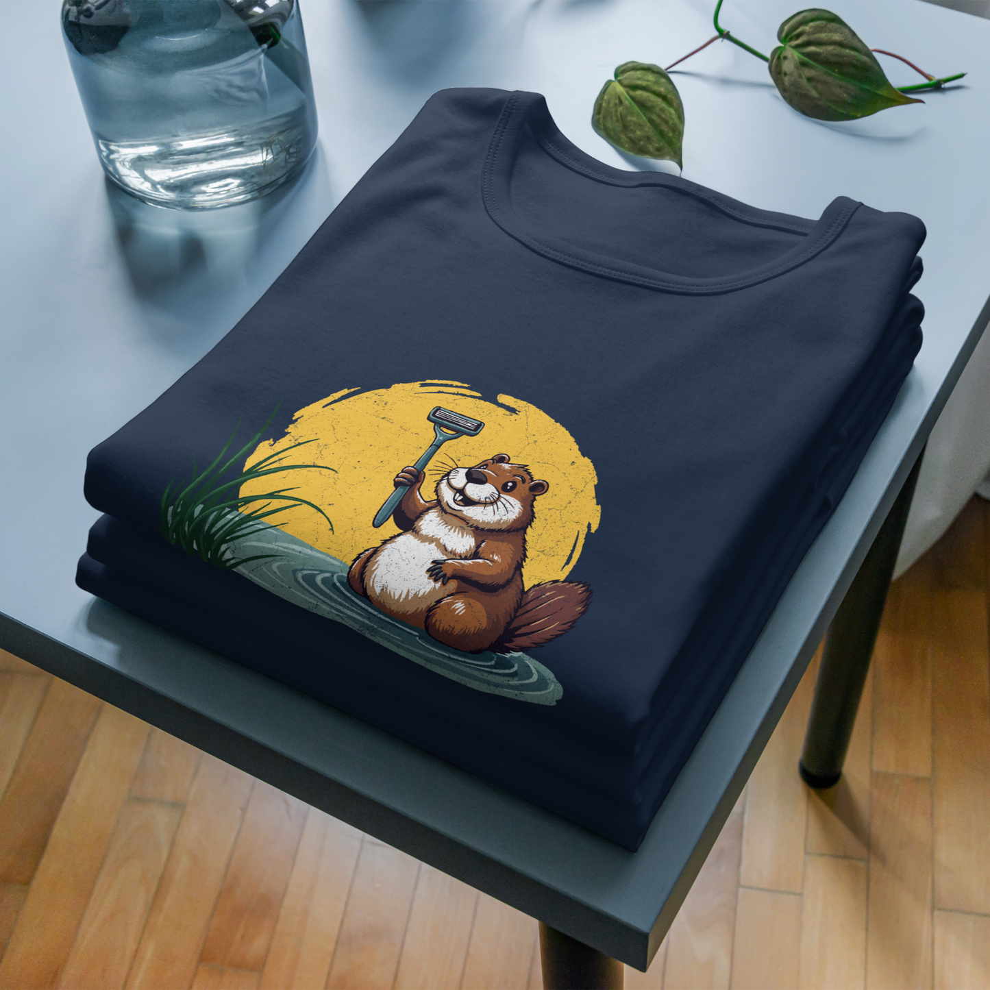 Funny Beaver Women’s T-Shirt – Quirky Animal Graphic Tee, Novelty Humor Gift