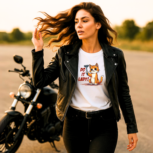 “Do It lady!” - Funny Cat Women’s T-Shirt – Bold Graphic Humor Tee, Novelty Gift
