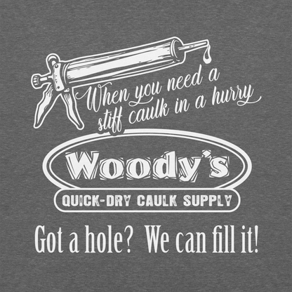 "When you need a stiff caulk in a hurry." - Funny Men's Graphic Sweatshirt, Sarcastic Humor, Novelty Gag Gift